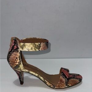 Style & Co Paycee snake print Sandals rainbow multi, Size 8.5m